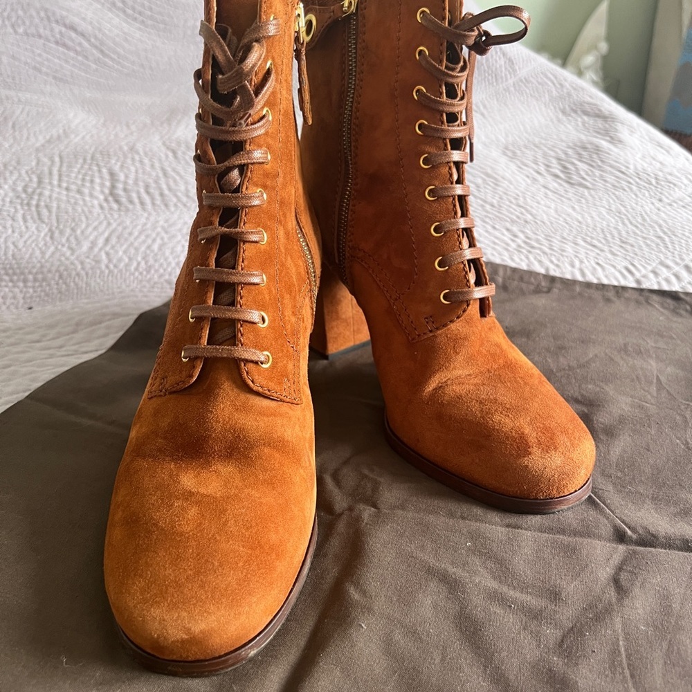 Car Shoe Lace-up ankle suede Boots size 40 - Picture 5 of 10